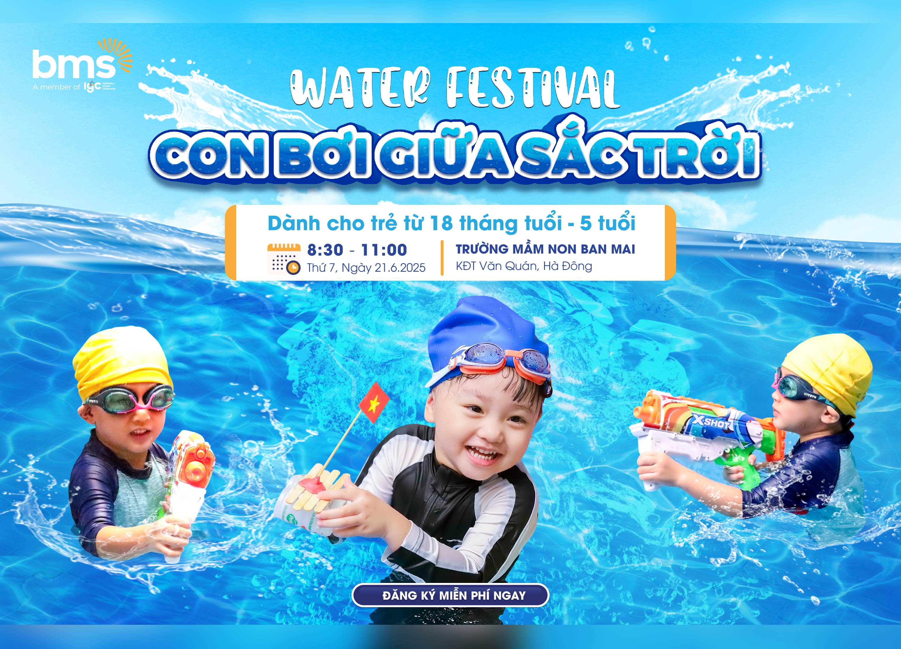 Ngày hội trải nghiệm: Water Festival - Con bơi giữa sắc trời