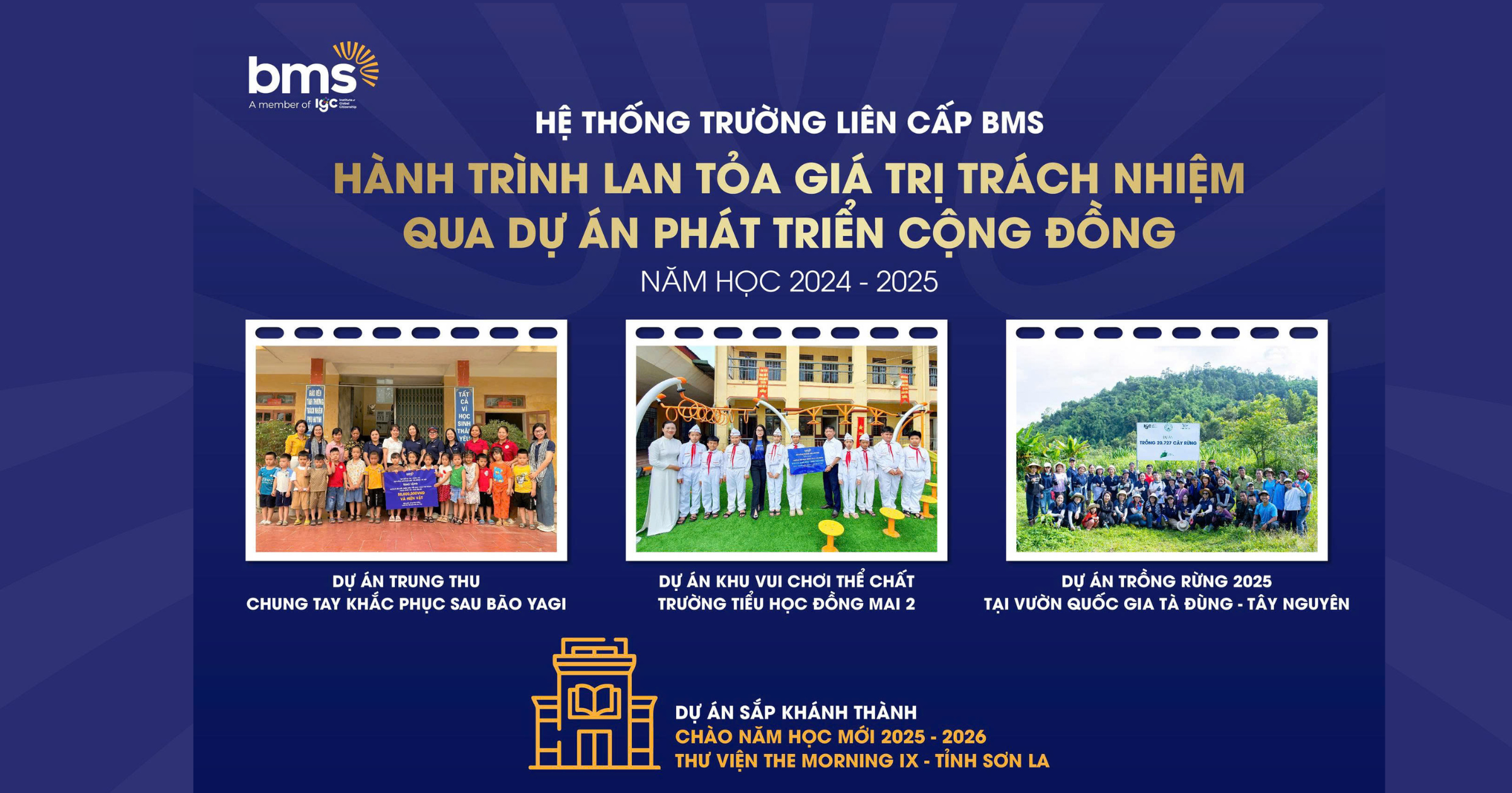 BMS lan tỏa giá trị trách nhiệm qua dự án phát triển cộng đồng năm học 2024 - 2025